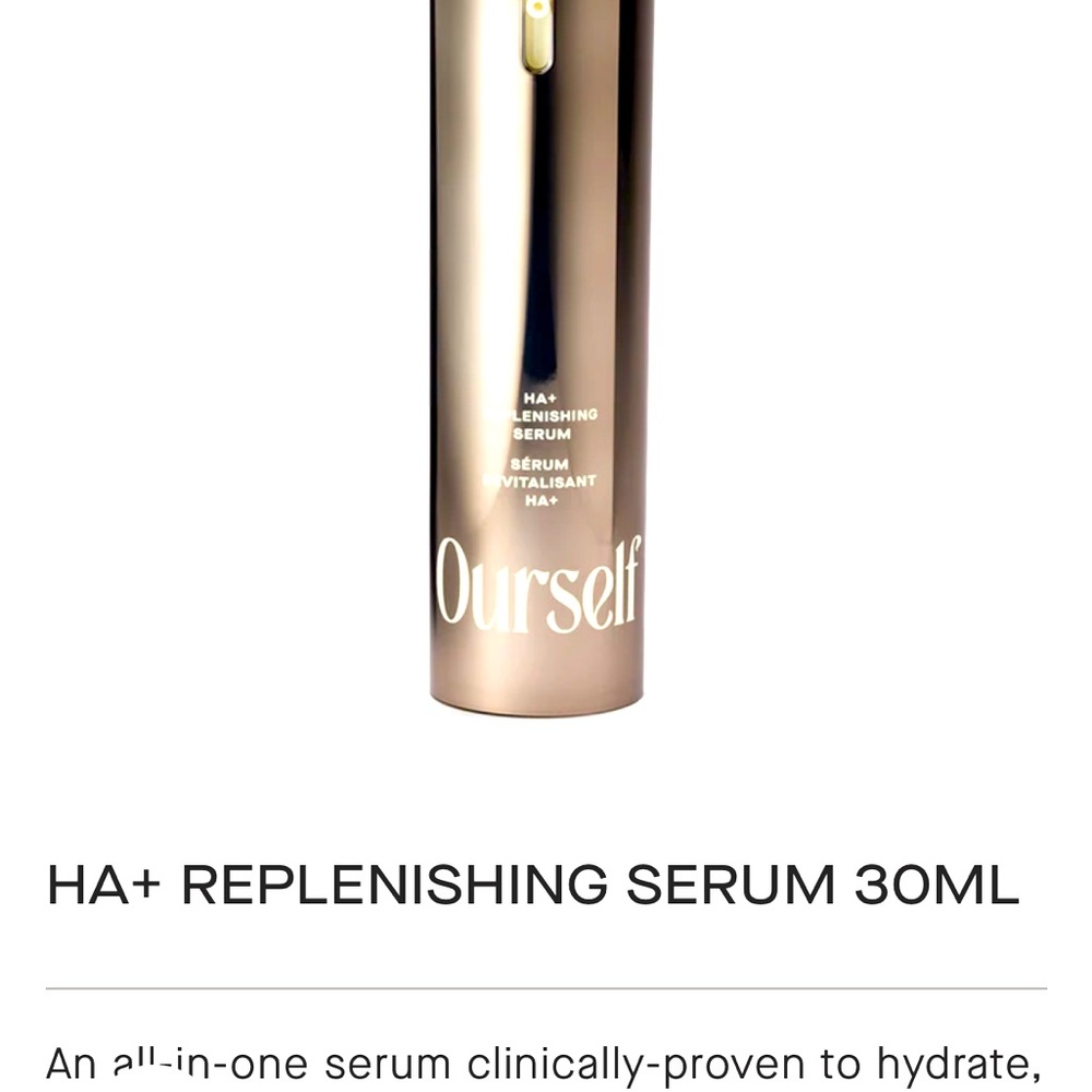 HA REPLENISHING hyaluronic, niacinamide and vitamin C.